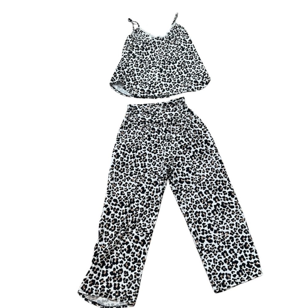 Abela Story & Co Custom Pajamas - Buttery Soft Leopard Print Fabric - Size XL